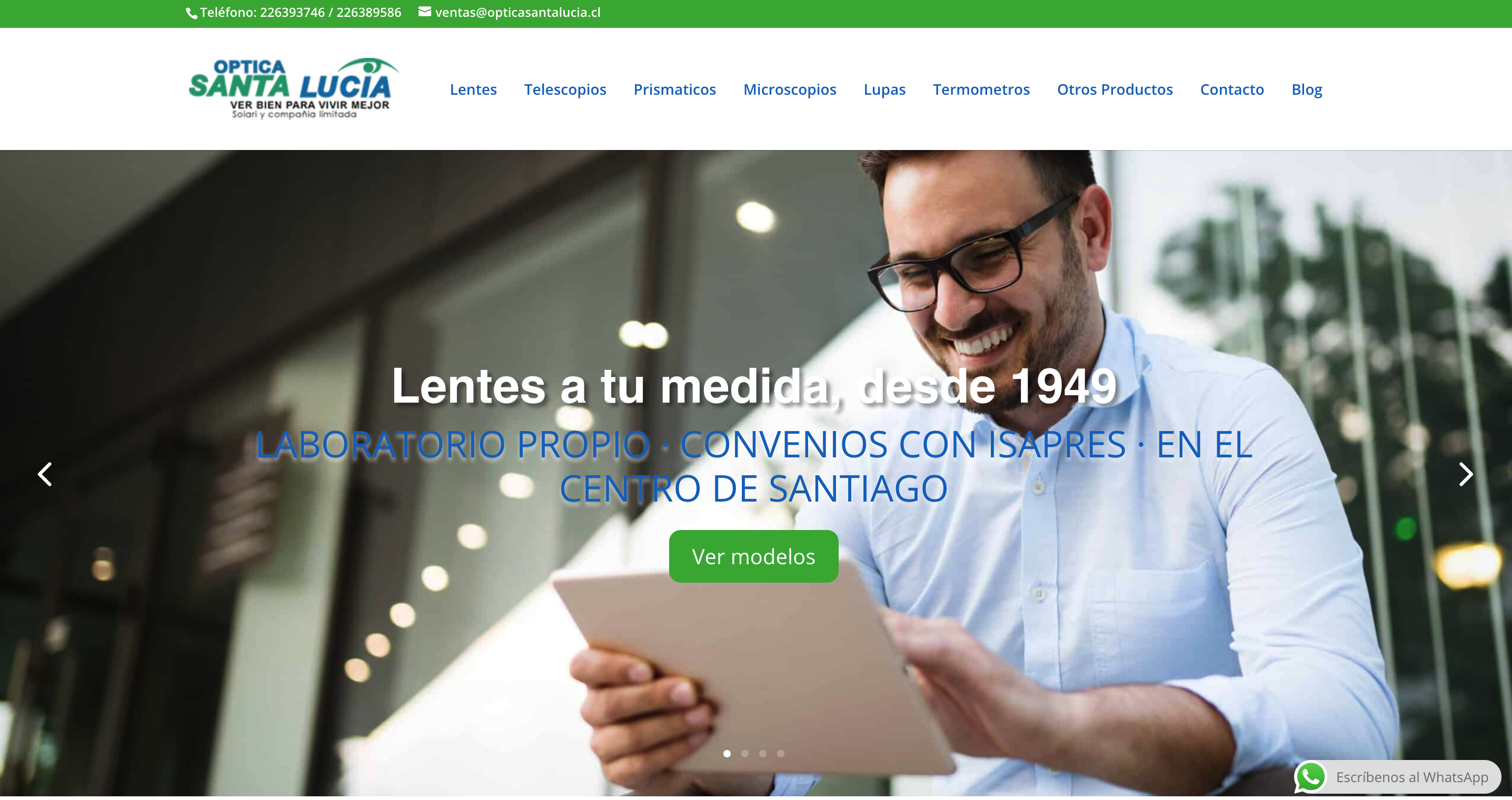 Óptica Santa Lucía — sitio web